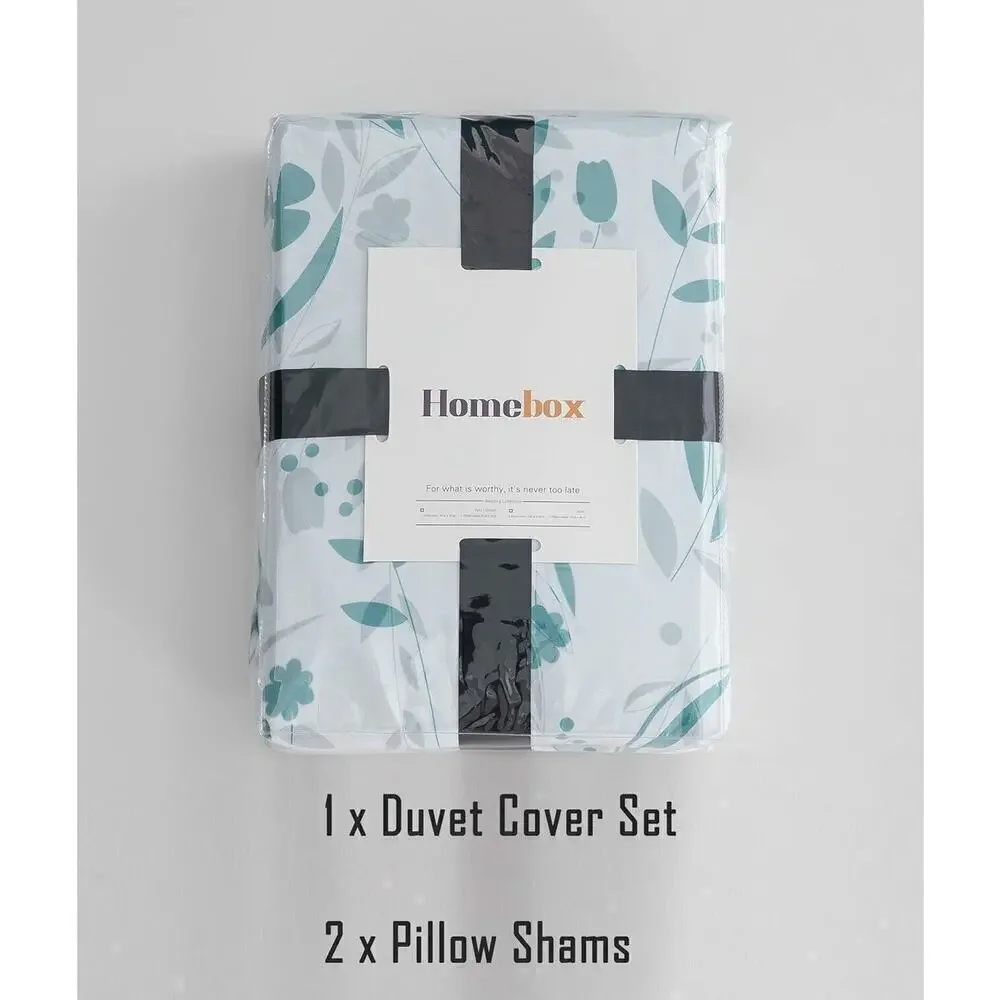 homebox 3 Piece‎ Duvet Cover Set, Tree Leaves Pattern Printed, Soft Double Brush